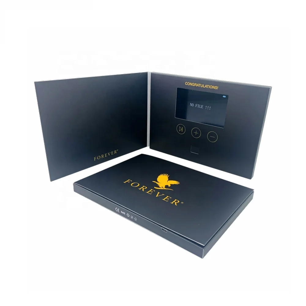 Cote 4 3 дюймов A5 бумага индивидуальный дизайн Lcd карточка видео брошюра Музыка Воспроизведение/Lcd поздравительная открытка для продвижения бизнеса