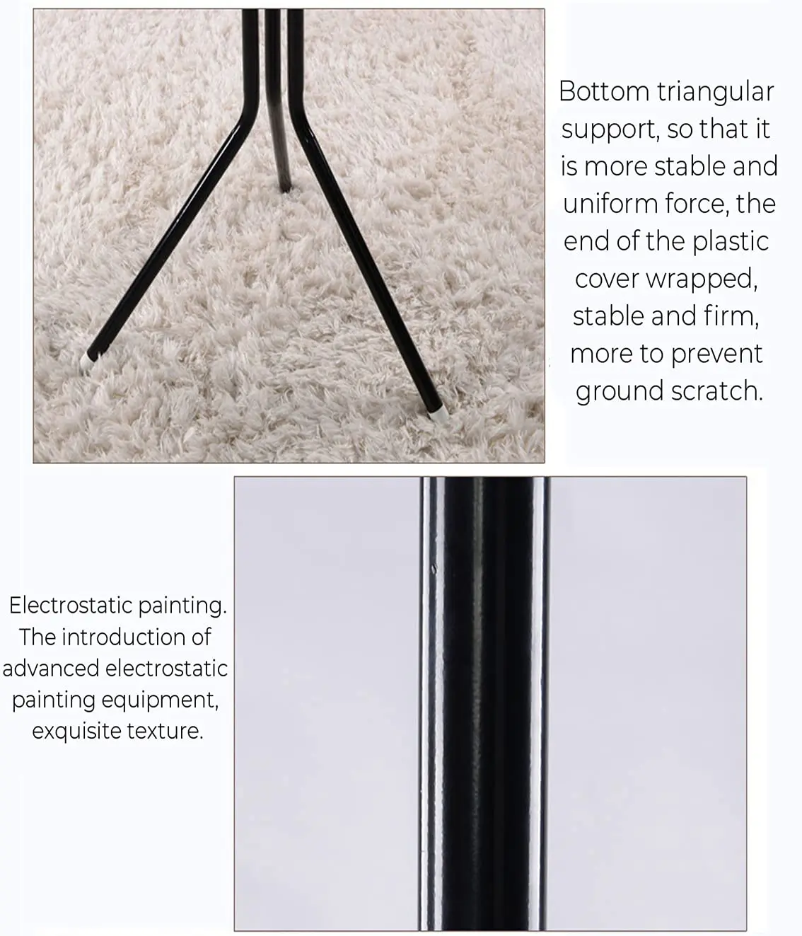 Coat Rack with 12 Hooks 5.6ft Clothes Metal Hanger Easy Assembly Hat Free Standing Stand for