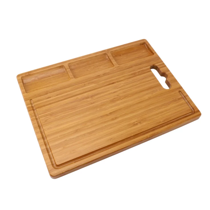 BCT053 Aveco best cutting board with 3 same size storage slot chopping board hot sale