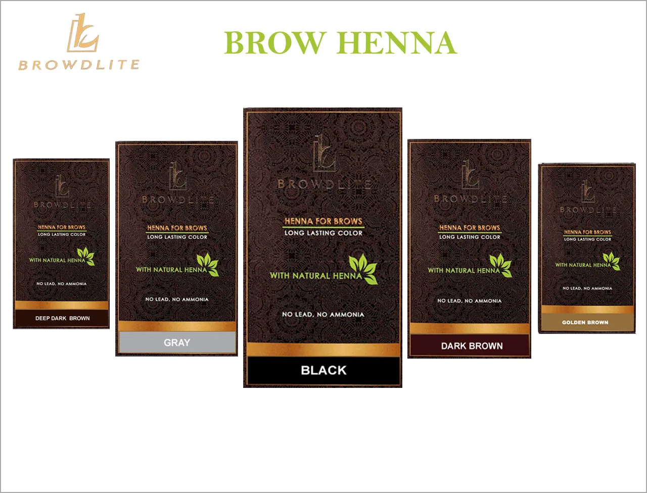 Brow Henna Eyebrow Kit Browdlite Henna Brow Tint With Brush And