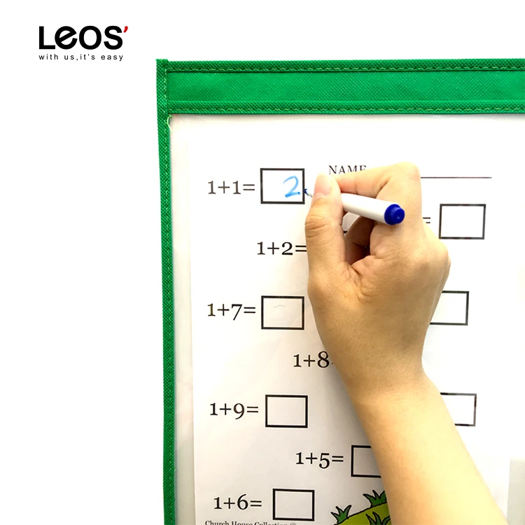 Прочные магнитные цветные сухие стирающие карманные рукава