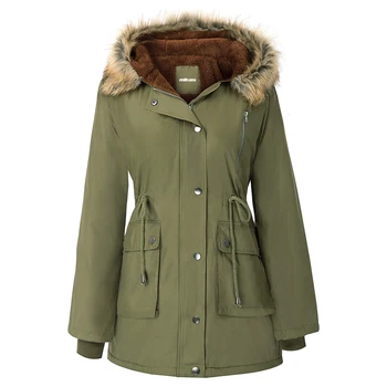 High Quality Winter Fur Parka Women Down jackets And Long Coats