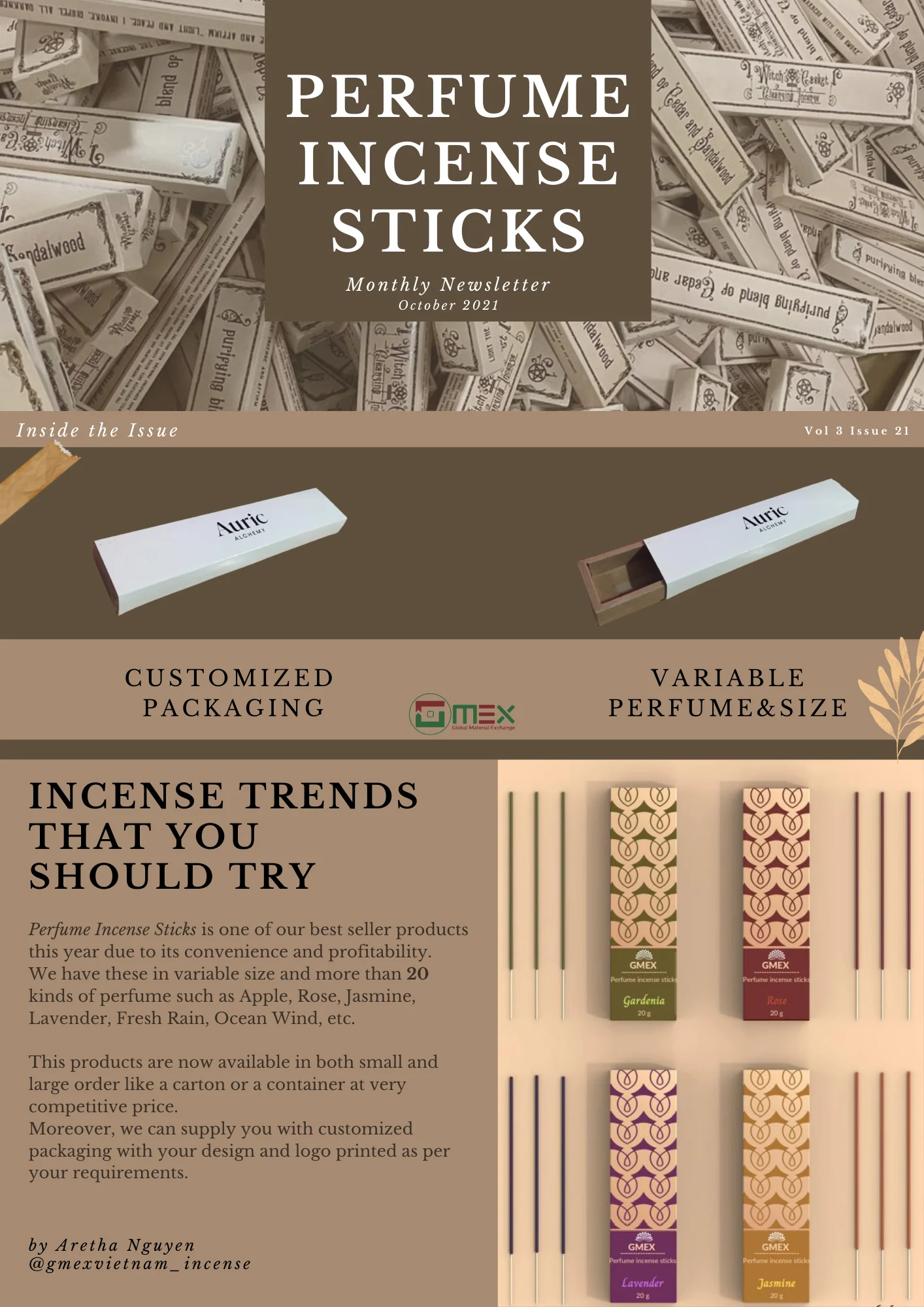 11 Inch Perfume Incense Sticks Scented Incense Sticks Gmex Incense