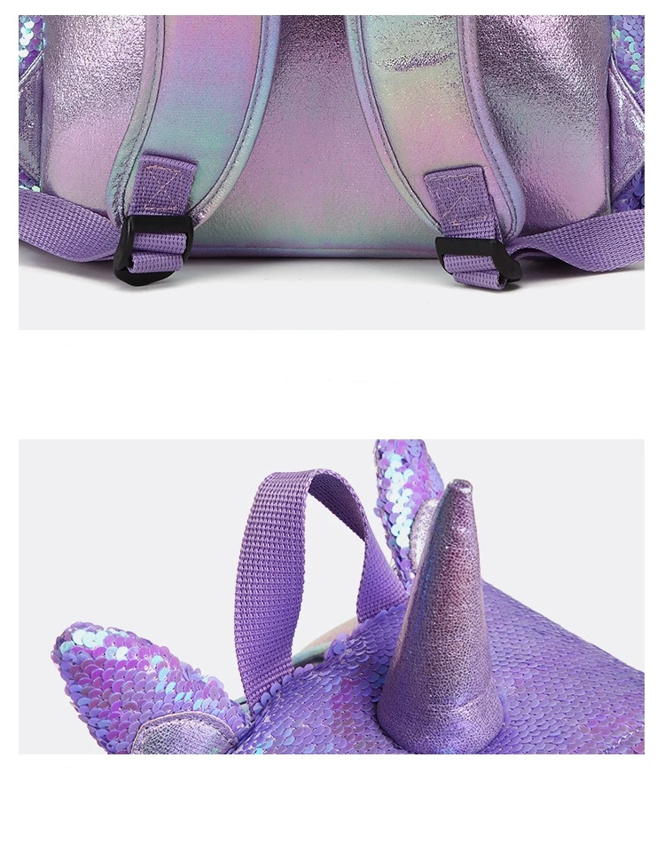 Bling Cute unicorn Kids Backpack school bag for kids Hot sale products and mini  kids backpack