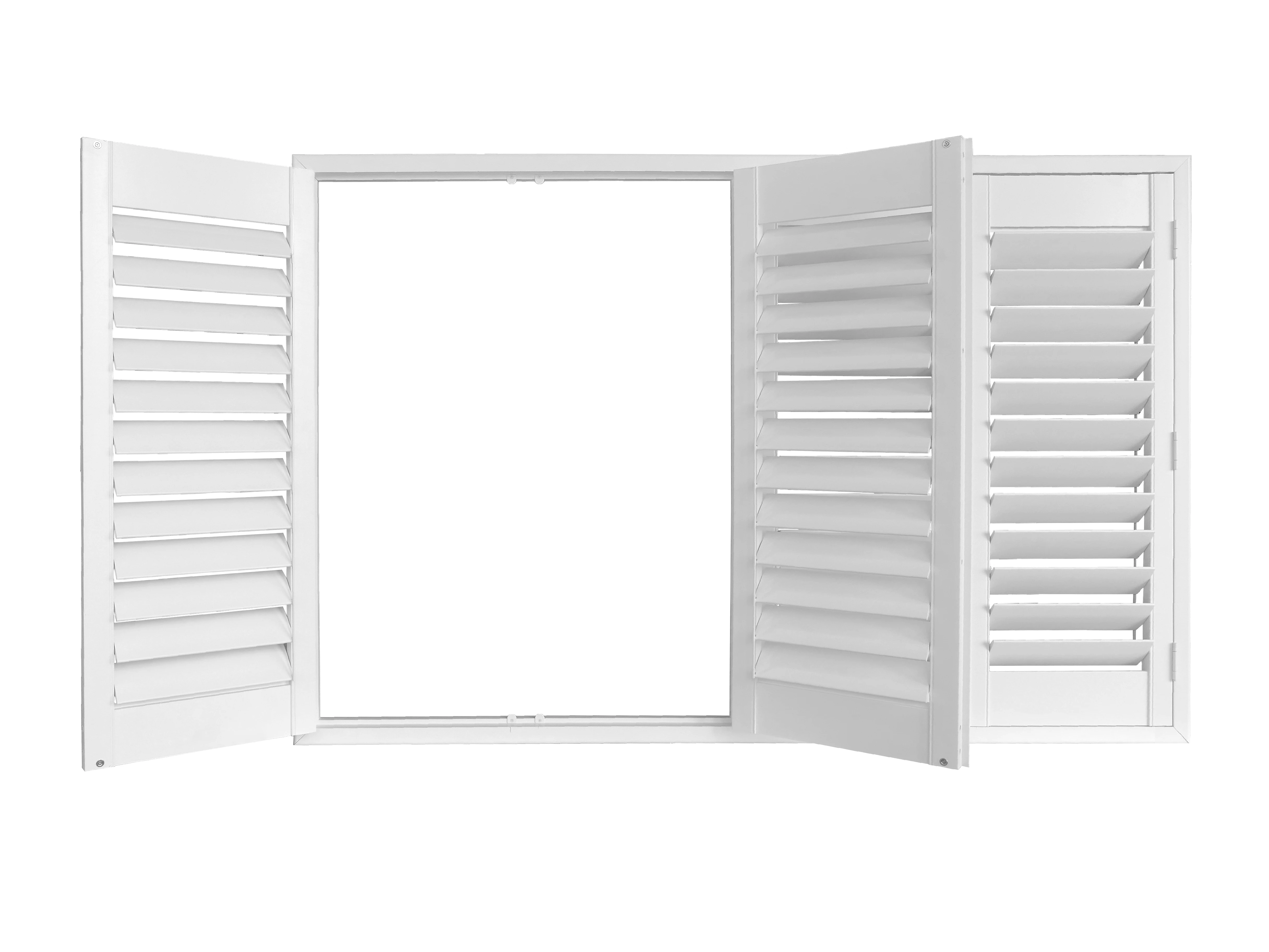 Living Space Plastic Plantation Shutters For Interior Windows Louver