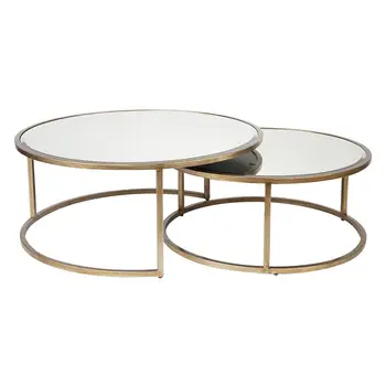 2021 Luxury Home Furniture Marble Top And Iron Frame Coffee Table Modern Coffee Side Table Metal Coffee Table With Brown Color