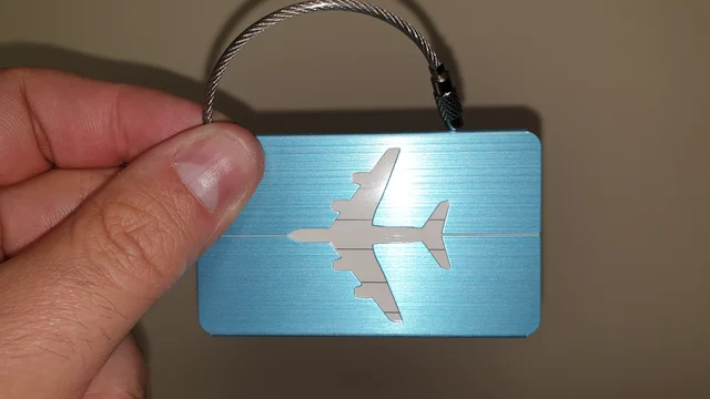 aluminum luggage tag custom travel airplane boarding baggage tag