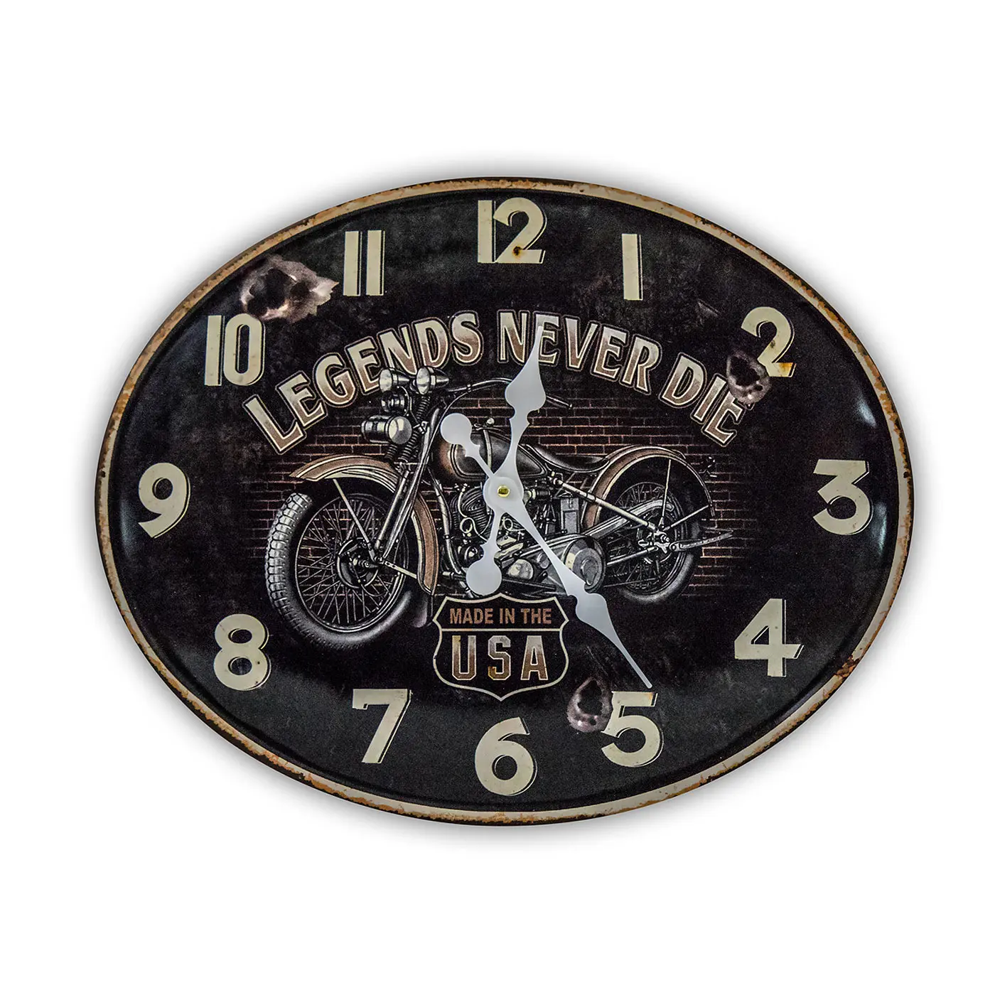 Large Size Wall Art Clock On Stamped Metal