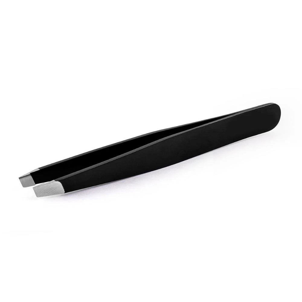 Eyebrow Tweezers Customized Logo Slanted Tip Type And Stainless Steel
