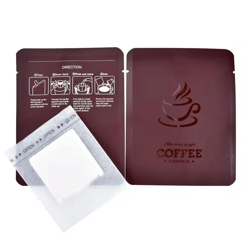 OEM customizable kraft paper bag coffee 150g with valve cafe packaging bulk drip coffee package
