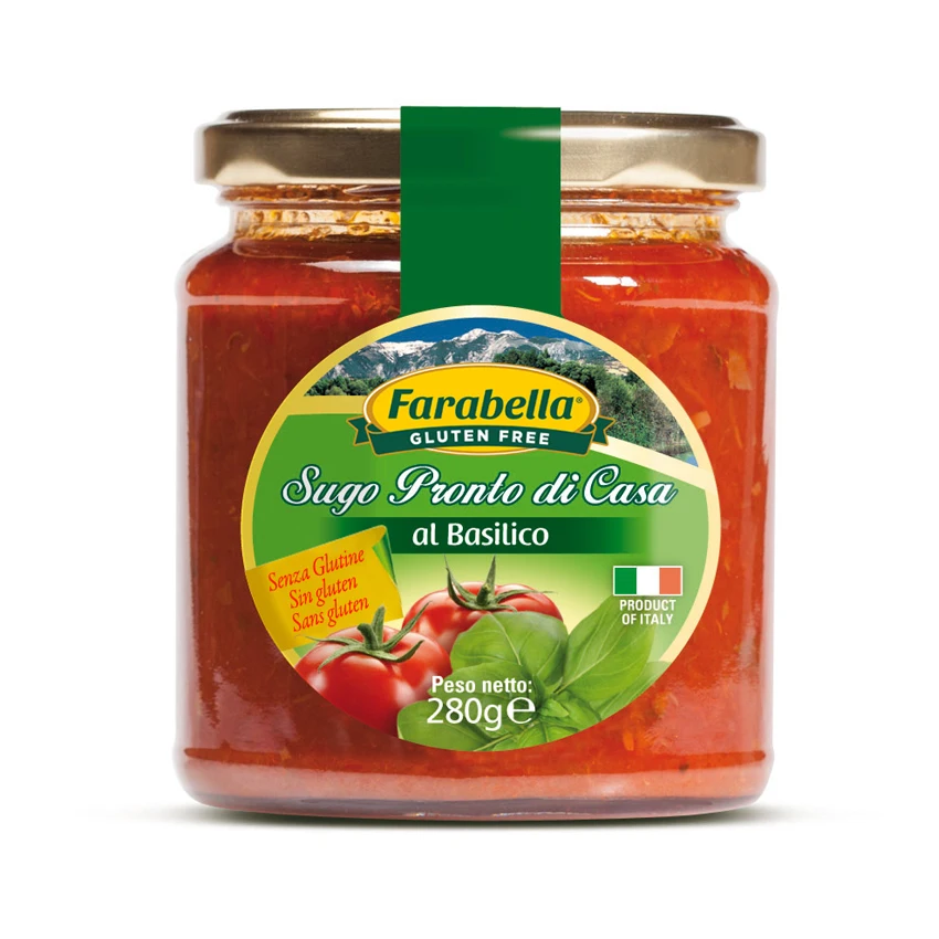 First Class Italian Gluten Free Tomato Sauce With Basil In A Jar All