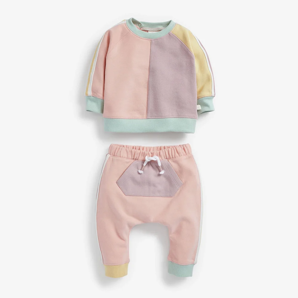 Conjuntos De Ropa De Bebé De 0 A 3 Meses,Bloques De Colores Pastel,Conjunto  De Chándal Para Bebé,Venta Directa De Fábrica - Buy Conjuntos De Ropa De  Bebé,Conjunto De Ropa De Niños,Chándal De