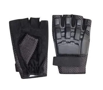 Hard Back Fingerless Paintball Gloves / Armor Paintball Gloves / Half Finger Paintball Gloves Sports Tactical Airsoft Cycling