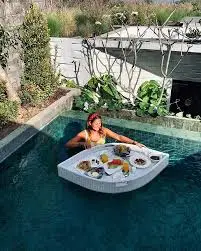 Rattan Floating Pool bar Serving Tray