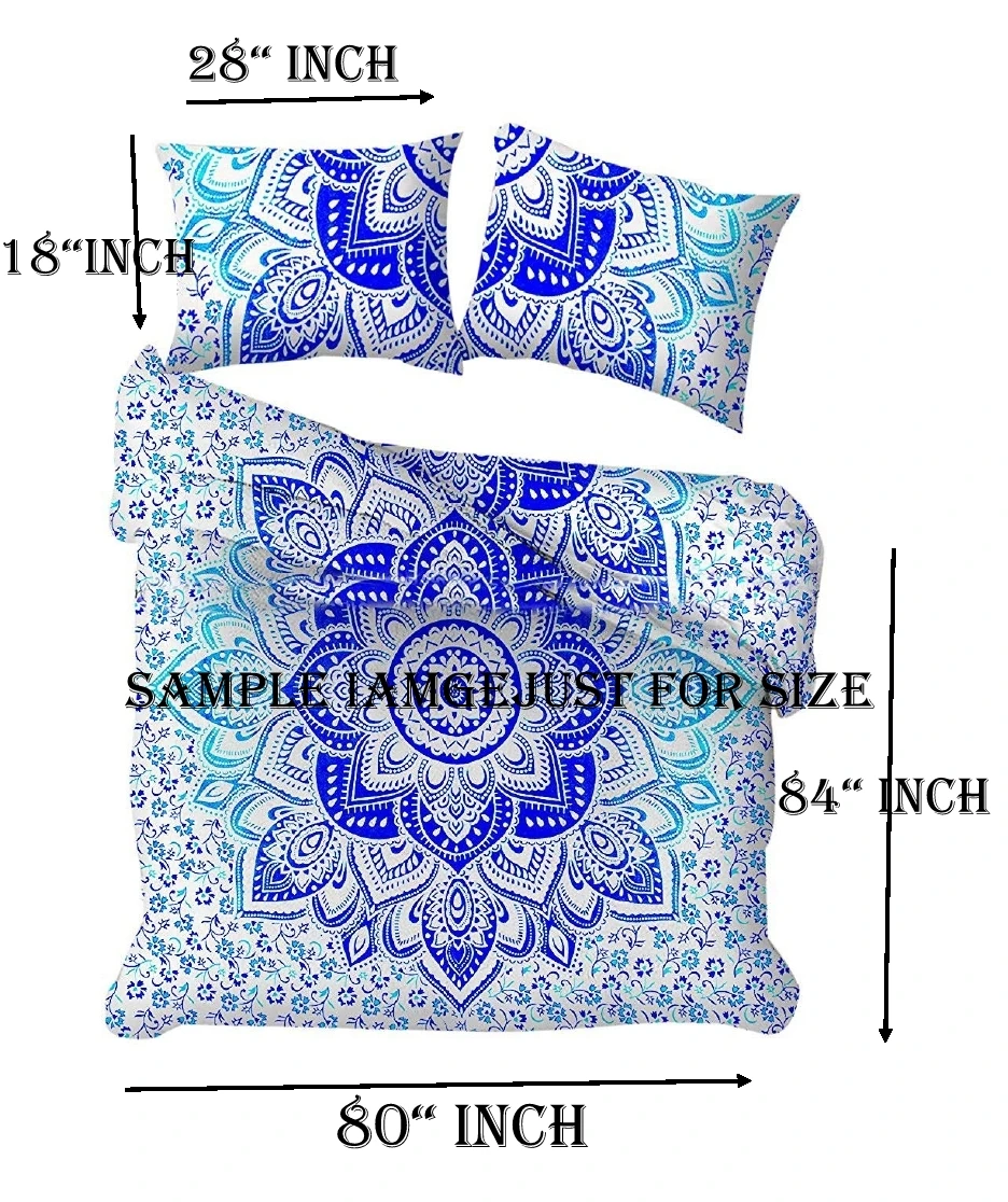 Комплект двухстороннего пододеяльника ручной работы, из красивой хлопчатобумажной ткани с изображением лица и зодиака, для домашнего использования