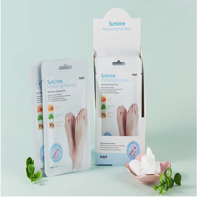Двухслойная блестящая увлажняющая маска гарантированного качества для ног со съемными пальцами