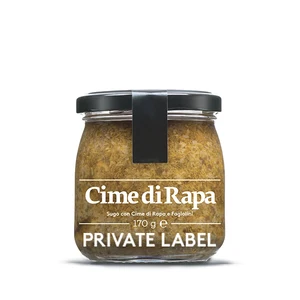 Private Label OEM Italian Sauce with Turnip Tops and Green Beans 170g Jar for Retils