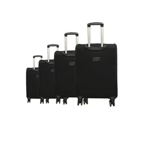 Wholesale 20 Inch Black Luggage Suitcase High Quality Soft Travel Fabric Luggage Suitcase Sets