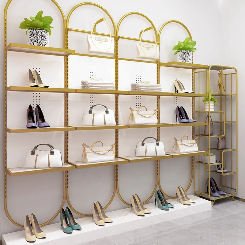 Display Racks for Shoe and Bag Store Boutique Shoe Display Ideas Boutique  Shoes and Bag Display Stand Gold - China Display Rack and Shoe Rack price