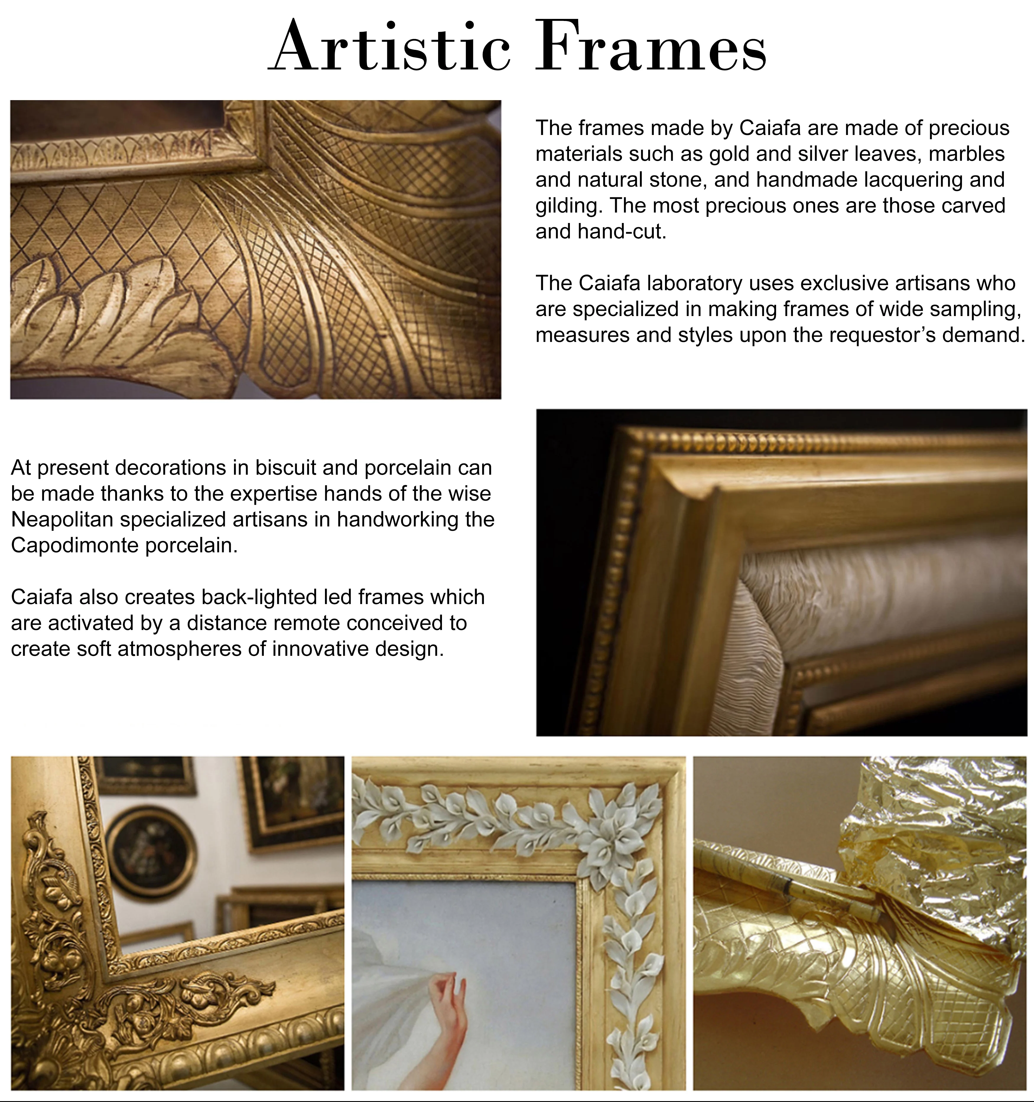 Frames for canvas paintings, Made in italy