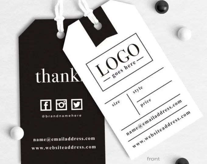 Oem 2020 Factory Custom Logo Cardboard Garment Hang Tag/Custom Brand logo hang Tag