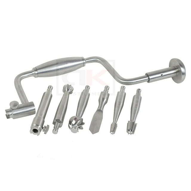 Hudson Brace Hand Drill Surgical Orthopedic Instruments With Box New Ce