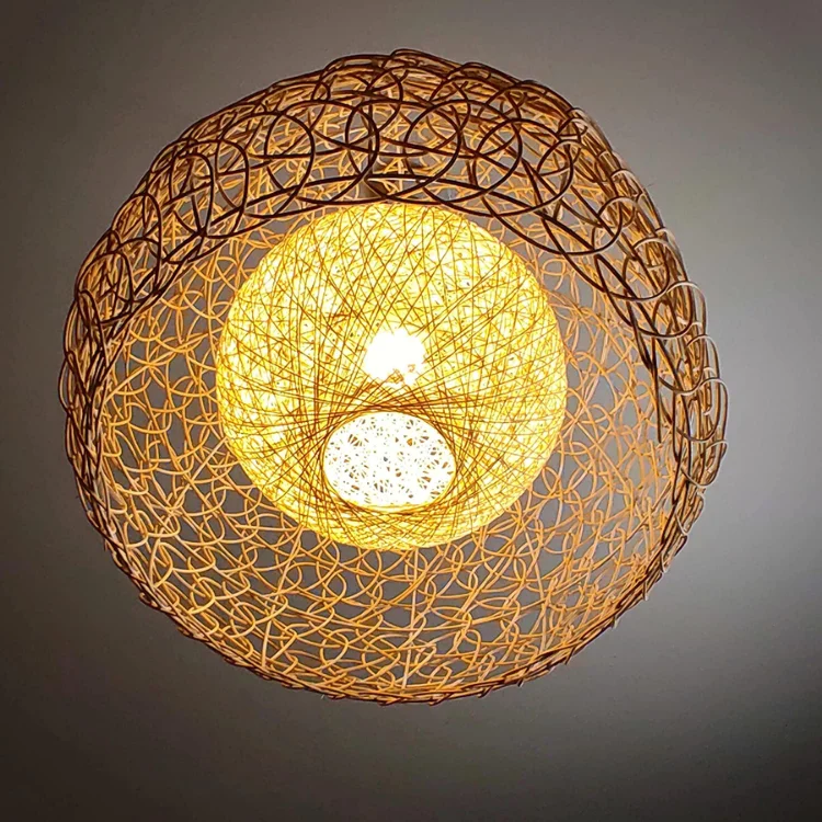 Decorative Pendant Lamp Ceiling Hanging,Lighting Bamboo Lamp Shade
