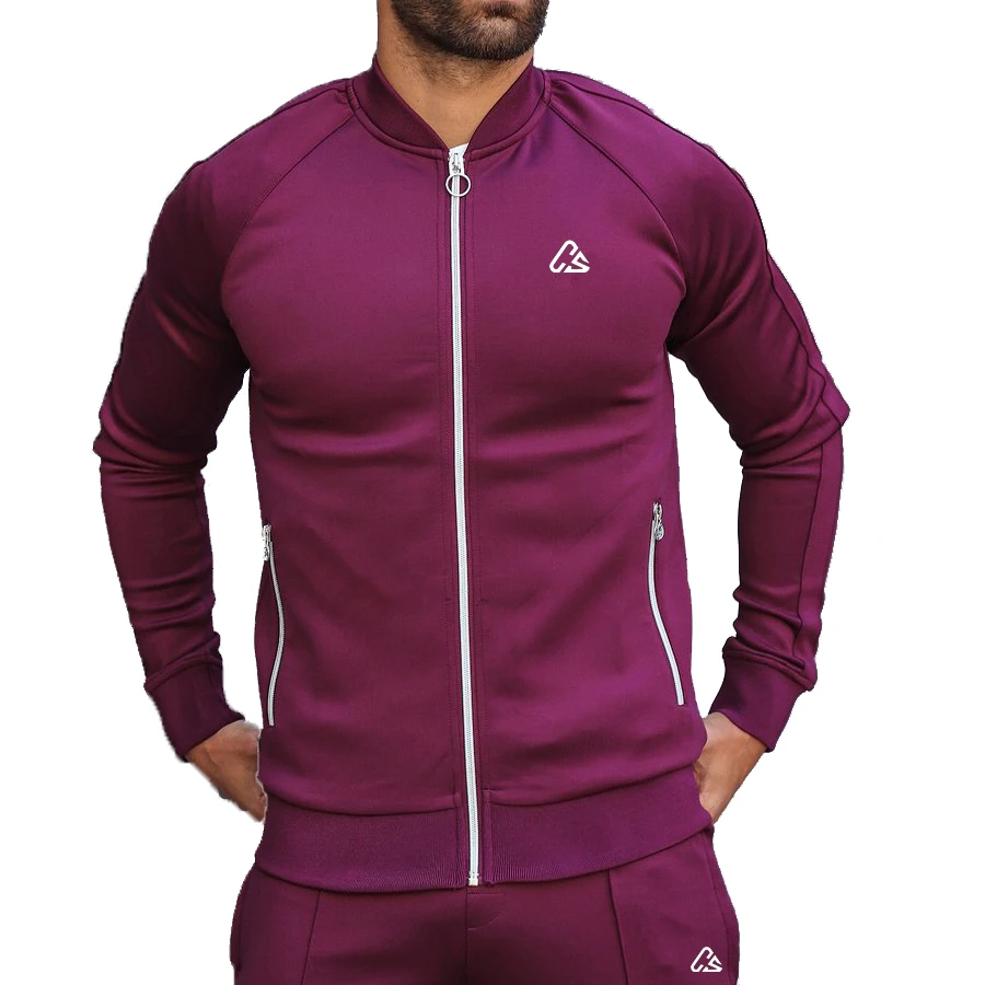 custom tracksuit mens slim fit tracksuits gym sweatsuit/custom