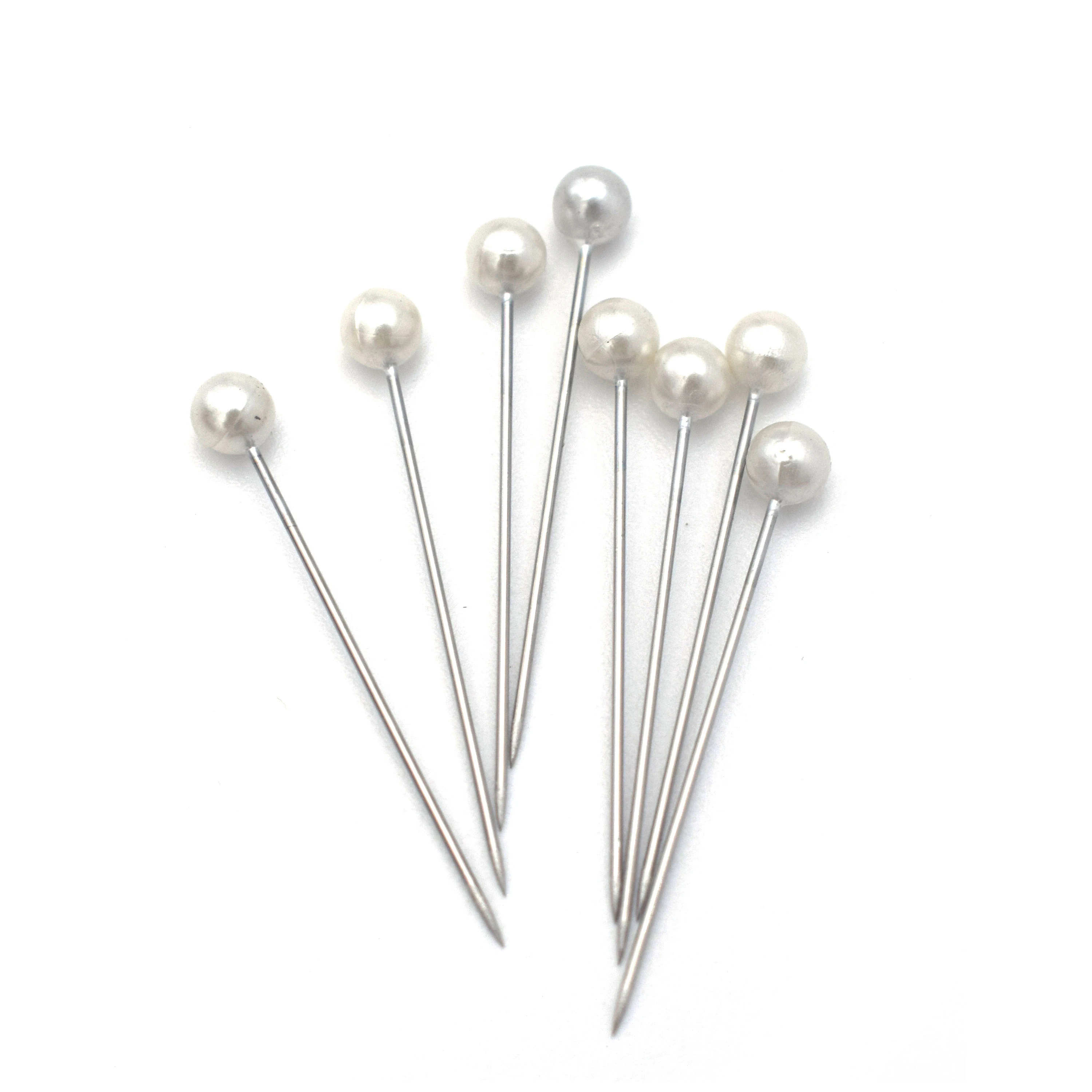 Pearl-headed steel pin
