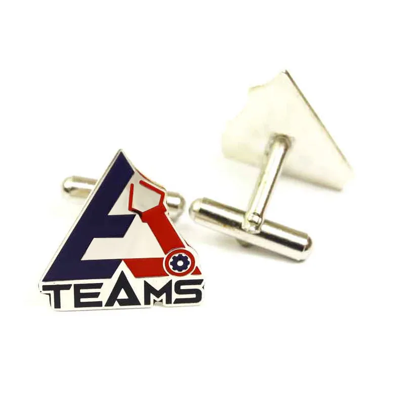 Запонки мужские из металлического сплава с логотипом под