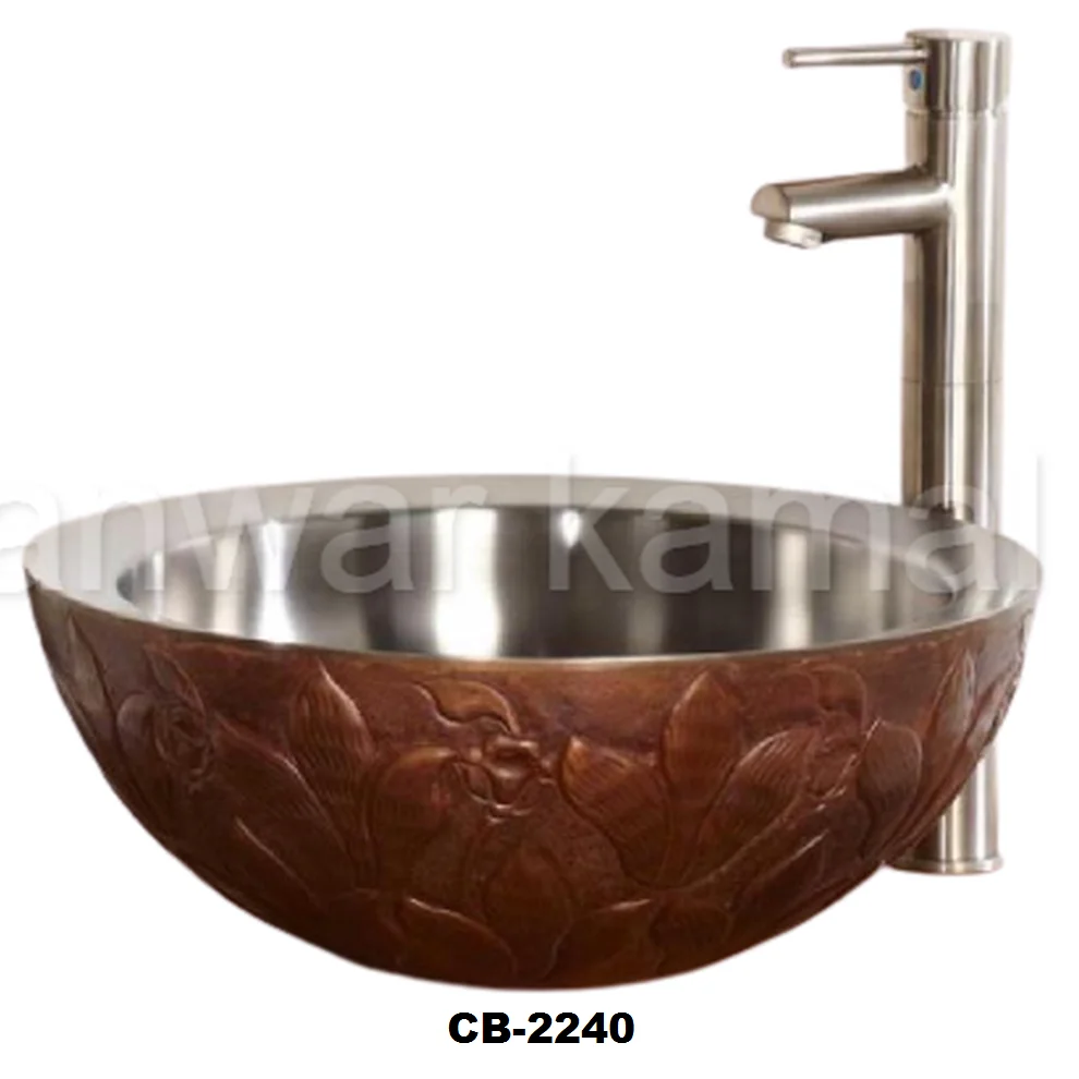 Nickel Interior Copper Bowl Bathroom Sink Buy Round Polished Copper Bathroom Sink