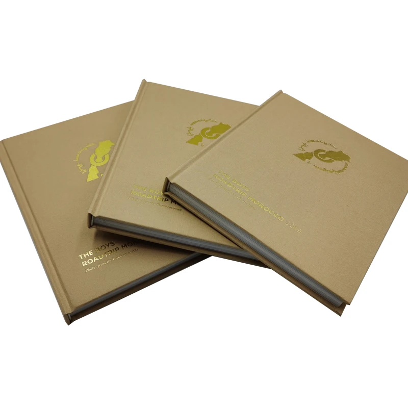 Small Quantity Cloth Fabric Hardback Book Gold Logo, Digital