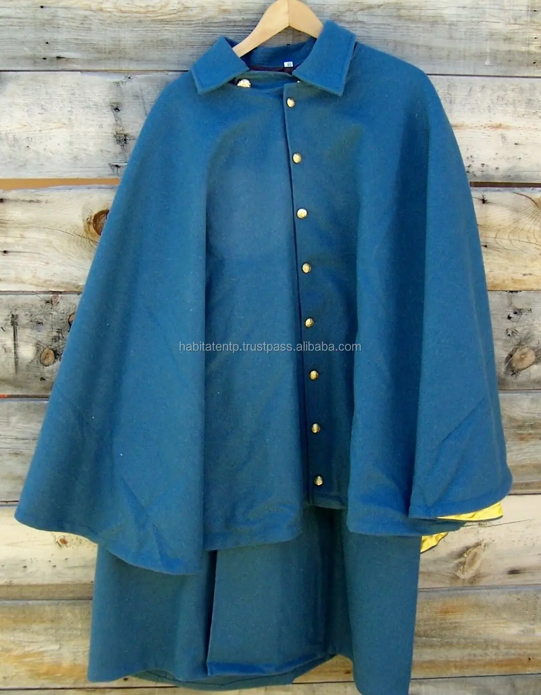 Custom Made US Cavalry Mounted Great Coat with Cape High Quality Uniforms