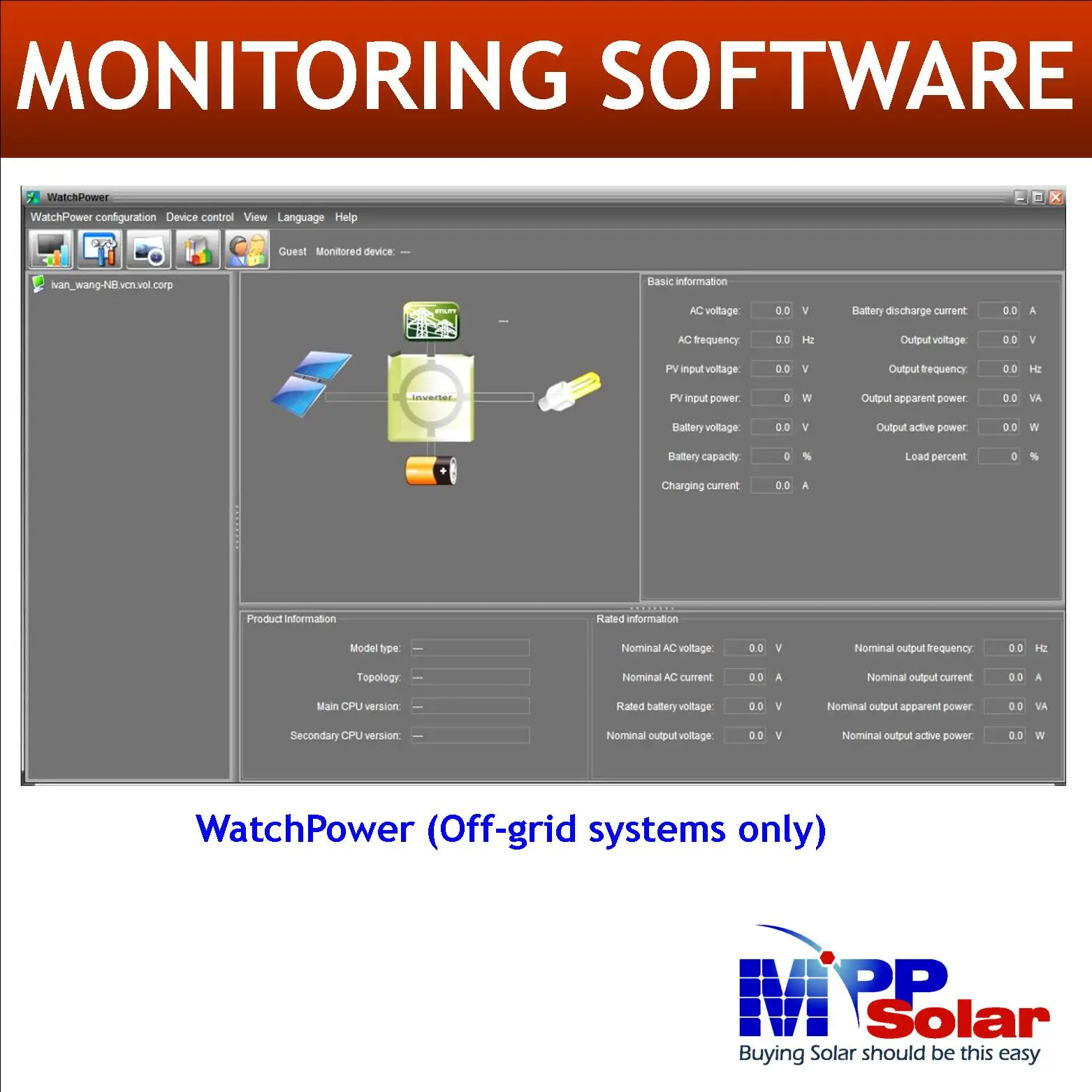 MPP Solar LV6548V New Model - 390V PV, CAN Support, Idle Power, and More 