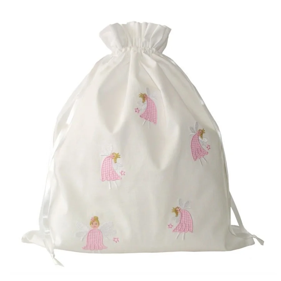 Hand Embroidered Cotton Laundry Bag