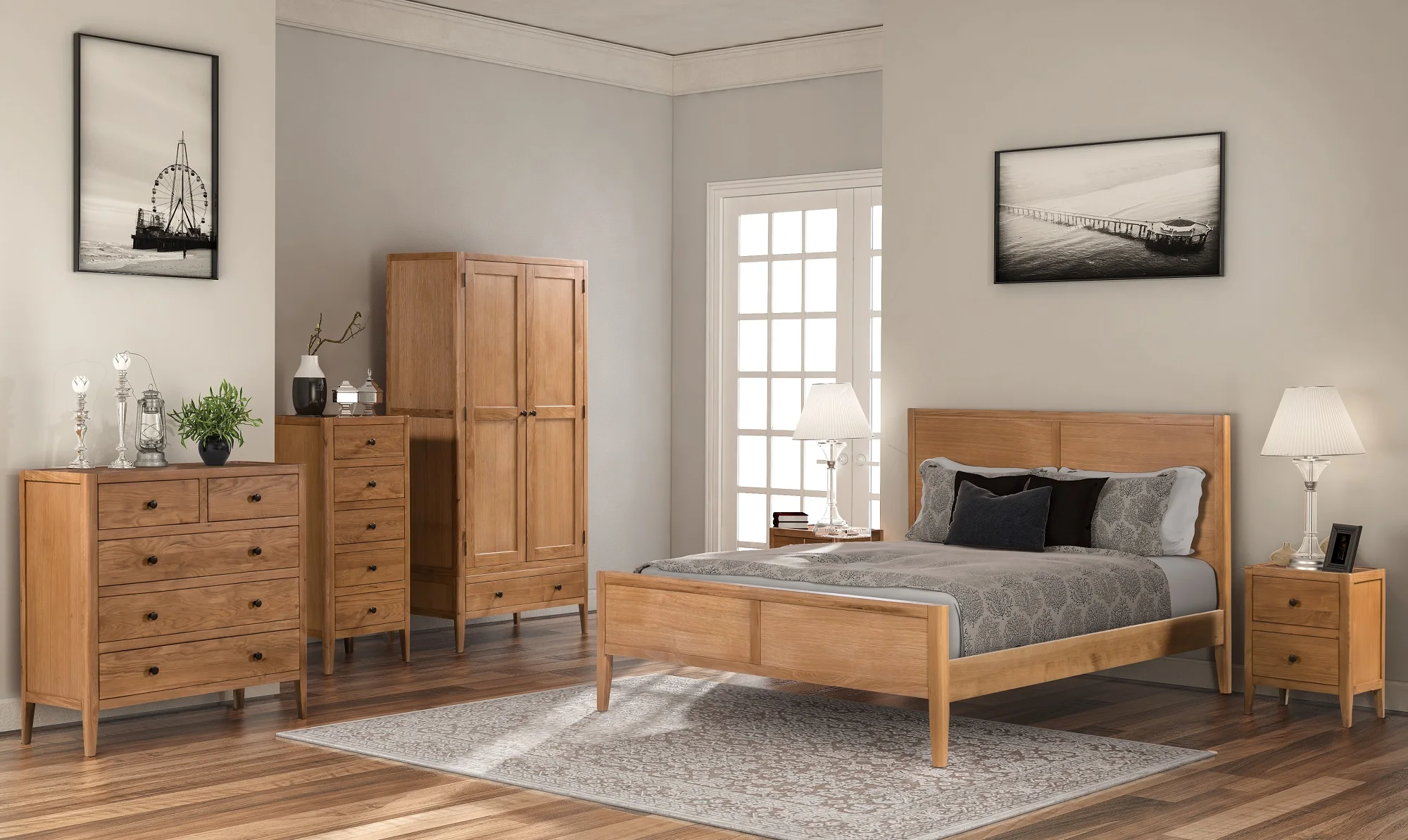 Ox Nightstand Beside With Two Drawer Factory Price Made In