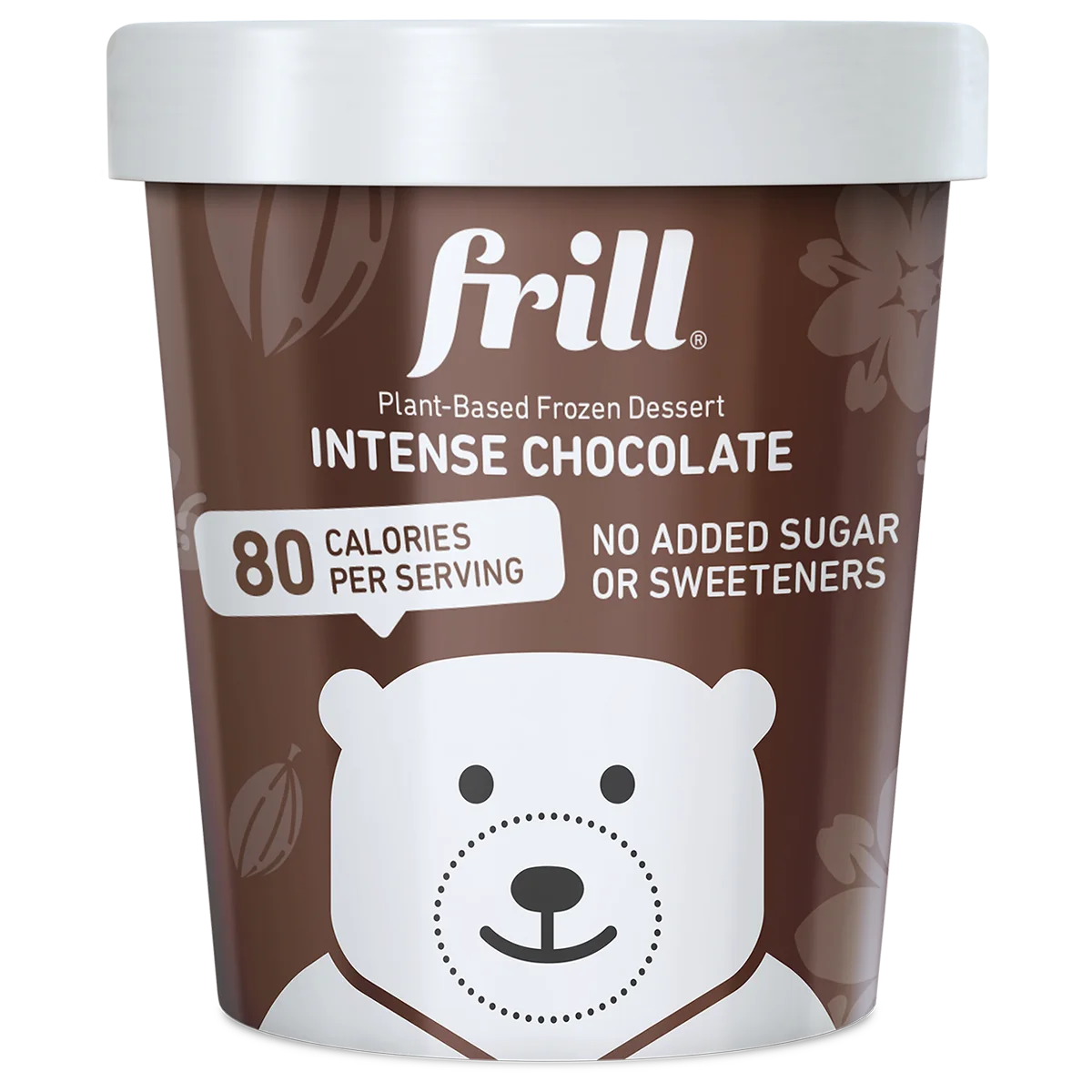 Frill Intense Chocolate Pint Vegan, Kosher, Non-GMO, Plant-Based and 18 Months Shelf Life