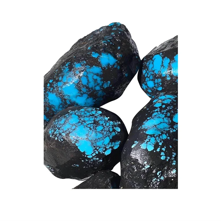 Rare Bule-Color Precious Stones Turquoise Kingman Spiderweb