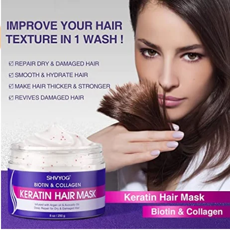 Биотин коллагеновая ороговевшая пленка для волос подходит сухих поврежденных волос. Аргановое масло эффективно ухаживает за ороговевшими волосами