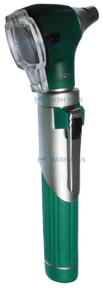 Mini Pocket Otoscope Manual Power Source Fiber Optic Medical Examination with LED for Ear Scope Examination