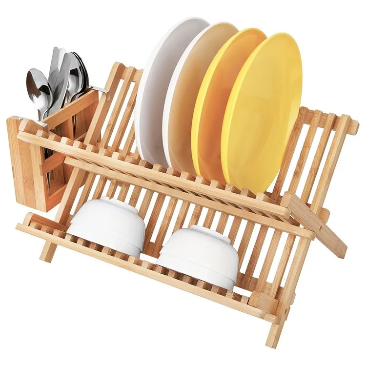 Double-layer Bamboo Dish Rack