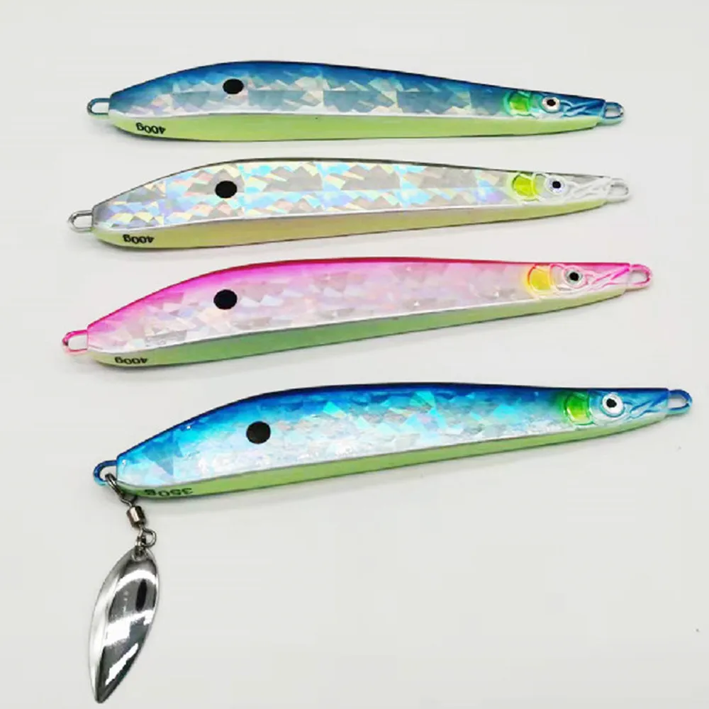 Saltwater Quickly Metal Lead Fast Jigging Tuna Glow Fishing Lure 350g