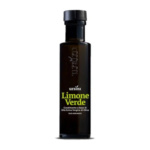 Italian Extra Virgin Olive Oil with Green Lemon 100 ml Bottle for Retail