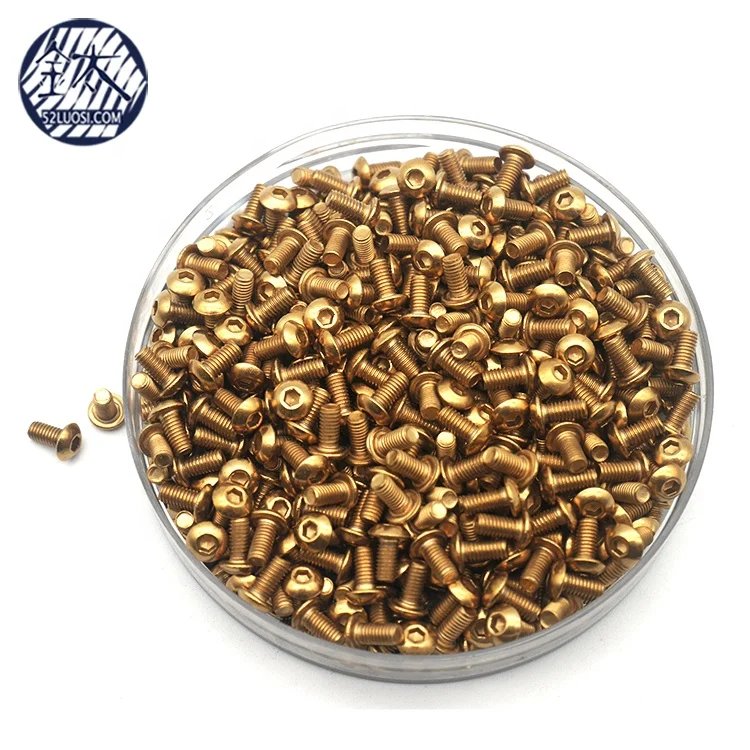 Anodized Colored Small Titanium Screws Hex Socket M3 Screws