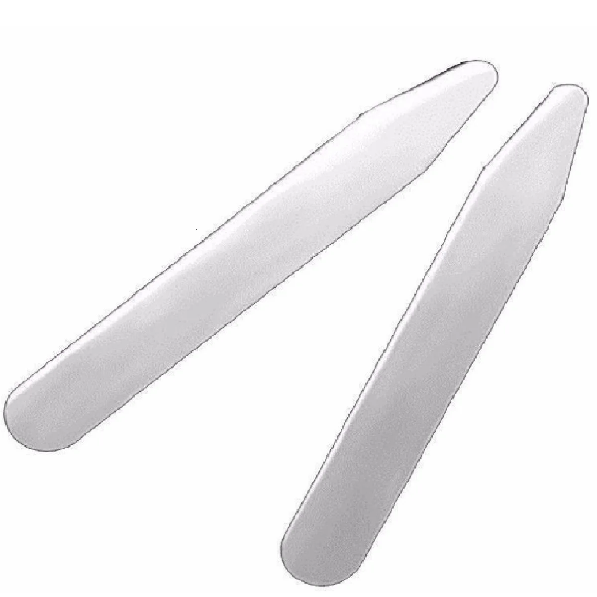 2.5 Inch Metal Collar Stiffeners MODERN GOODS SHOP Stainless Steel Collar Stays With Laser Engraved Rain Cloud Design Made In USA