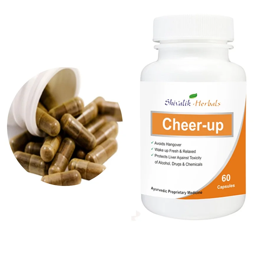 Health Care Liver Ayurvedic Medicine Best Quality Herbal Supplements / Cheer Up Capsules