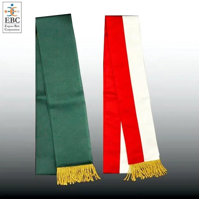 Oem Ceremonial Silk Woolen Waist Wholesale Warrant Officer Crimson Sergeant Sashes Custom