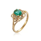 Gold Diamond Gold Ring Rings Ring Silver 18K Gold Emerald Diamond Ring Gold Jewelry Cheap Real Gold Rings
