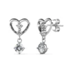 S925 With 18k White Gold Plated Girl Earrings