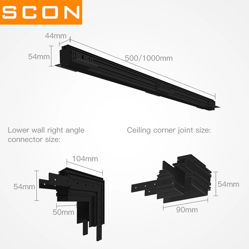 
 Hot selling scon LED TRACK Light  24v 1500mm Recessed LED Linear Light System  